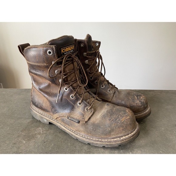 Carolina Boots Installer Steel Toe 10.5 D CA3557 Brown Leather 8” Waterproof main image 5